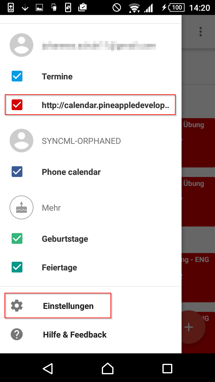 Screenshot 6 für die Einrichtung Sked Kalender Web-App auf Android-Geräten