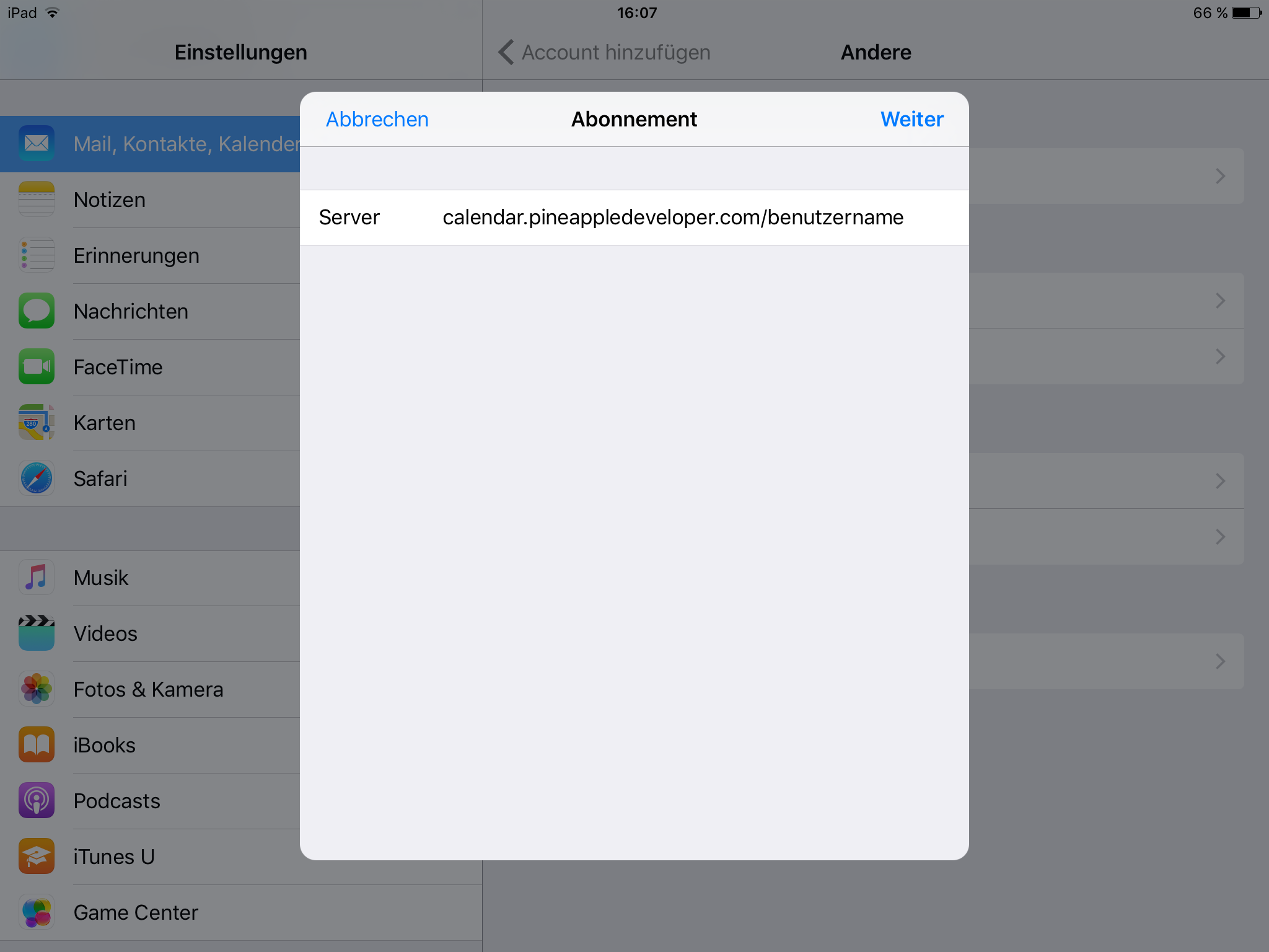 Screenshot 3 für die Einrichtung Sked Kalender Web-App auf iOS-Geräten