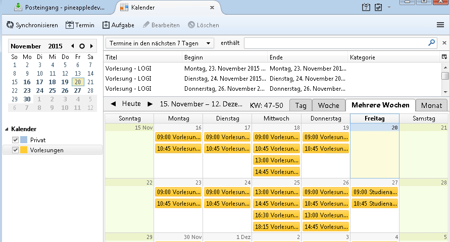 Screenshot 9 für die Einrichtung Sked Kalender Web-App in Mozilla Thunderbird